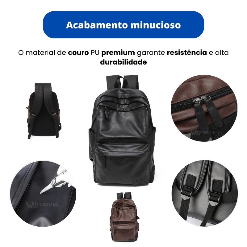 Mochila de Couro - Levaura